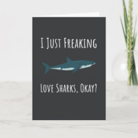 Fun Shark Cards Ocean Beach Sharkastic Funny Humou