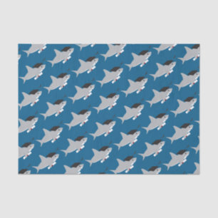 Fun Shark Graduation Tissue Paper