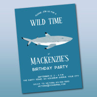 Fun Shark Underwater Birthday Party Invitation