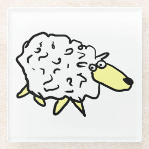 Fun Sheep Glass Coaster