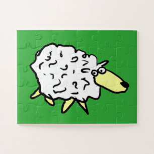 Fun Sheep in a Cartoon Style Jigsaw Puzzle