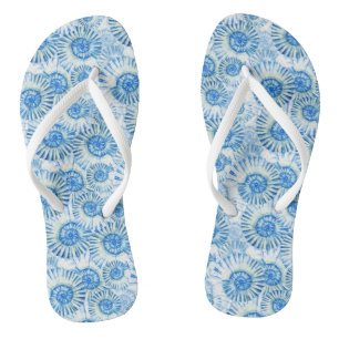 Fun Shell Pattern Flip Flops