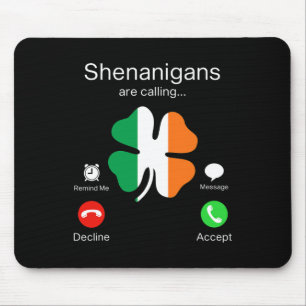 Fun Shenanigans Are Calling St Patricks Day Irish Mouse Mat