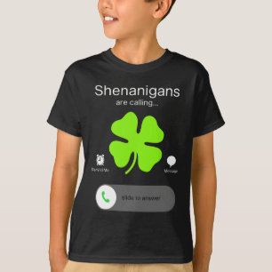 Fun Shenanigans Are Calling St Patricks Day Irish  T-Shirt