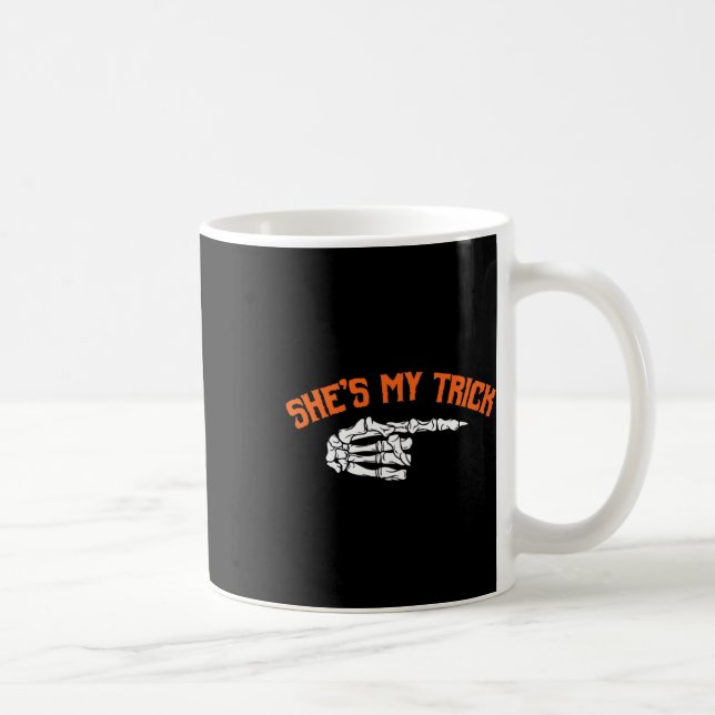 Fun She's My Trick He's My Treat Halloween Couple  Coffee Mug (Right)