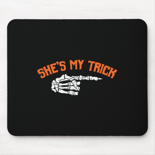 Fun She's My Trick He's My Treat Halloween Couple  Mouse Mat (Front)