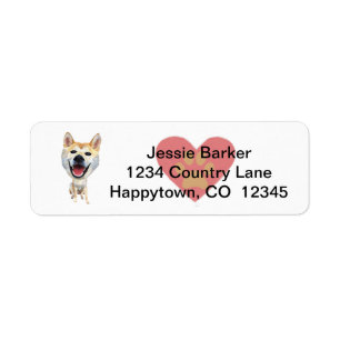 Fun Shiba Inu Return Address Label