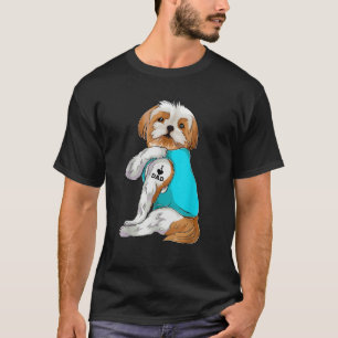Fun Shih Tzu I Love Dad Tattoo Apparel Dog Dad Gif T-Shirt