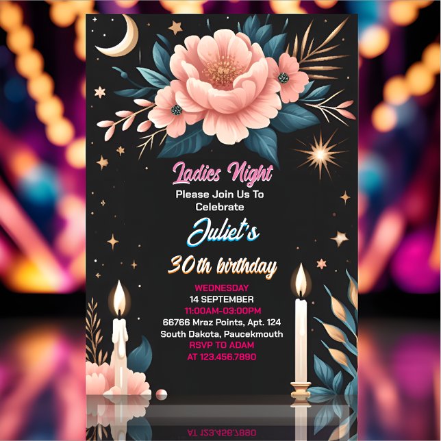 Fun Shoe Stylish Adult Ladies Night 30th Birthday Invitation (Creator Uploaded)