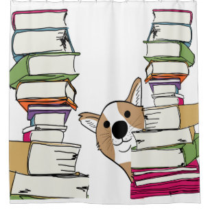 Fun Shower Curtain For Book and Dog Lovers!