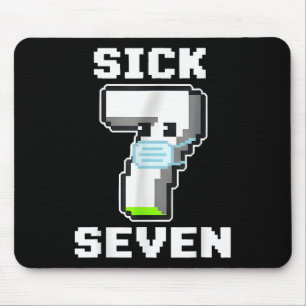 Fun Sick Seven Pixel Meme Halloween Costume Wordpl Mouse Mat