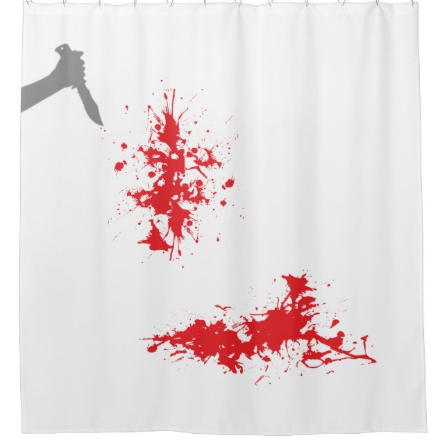 Fun silhouette of a psycho killer... shower curtain (Front)
