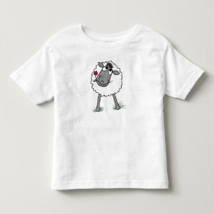 Fun Silly Sheep with Flower, Toddler T-shirt