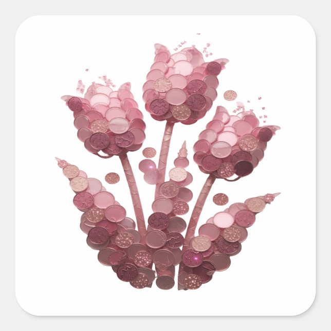 Fun Silver Abstract Sticker Print (Front)
