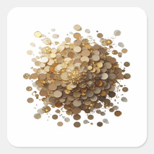 Fun Silver GOLDEN COIN EXPLOSION Craft Sticker
