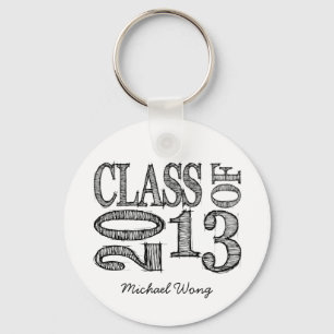 Fun & Simple Pen Sketch Class of 2013 Key Ring