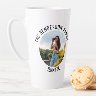 Fun Simple Photo Family Drinks Order White Latte Mug