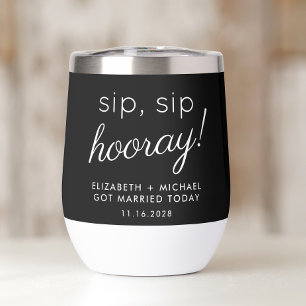 Fun Sip Sip Hooray Black Wedding