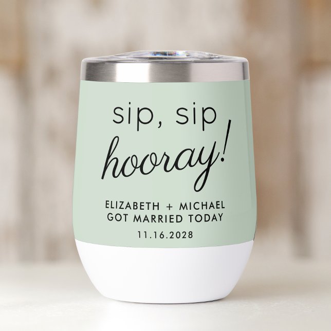 Fun Sip Sip Hooray Sage Green Wedding (Creator Uploaded)
