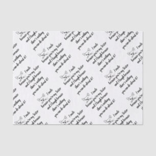 Fun Sister Saying Quote Cute Winking Cat Tissue Paper