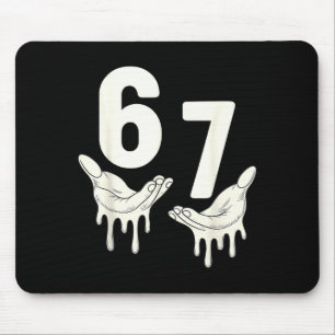 Fun Six Seven 6 7 Funny 67 Gen Alpha Slang 6-7 Mem Mouse Mat