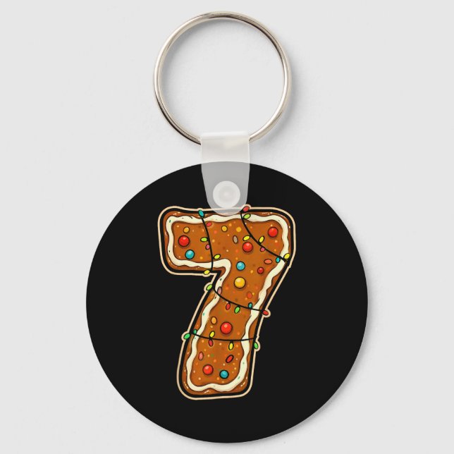 Fun Six Seven 6 7 Meme Design Christmas For Men Wo Key Ring (Front)
