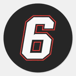 Fun Six Seven 6 7 Meme Design  Classic Round Sticker