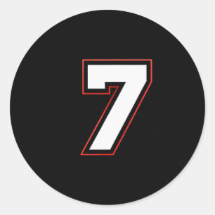 Fun Six Seven 6 7 Meme Design  Classic Round Sticker
