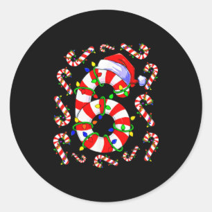 Fun Six Seven 6 7 Meme Design Couples Christmas Ca Classic Round Sticker