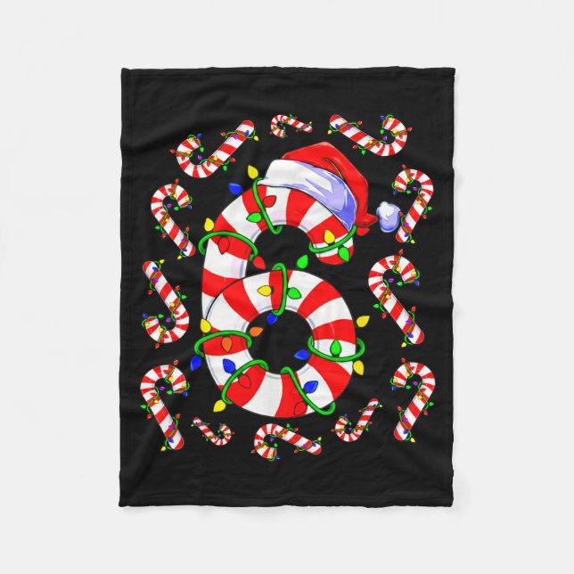 Fun Six Seven 6 7 Meme Design Couples Christmas Ca Fleece Blanket (Front)