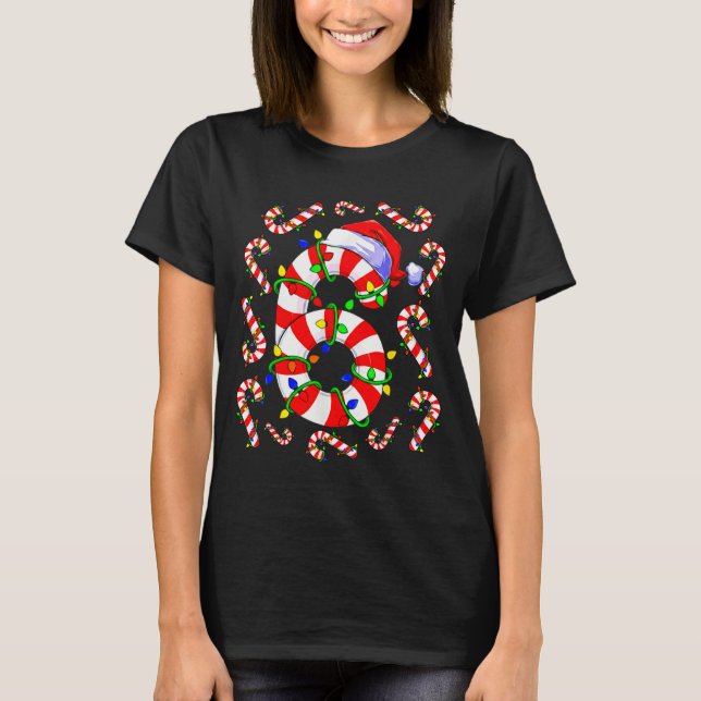 Fun Six Seven 6 7 Meme Design Couples Christmas Ca T-Shirt (Front)