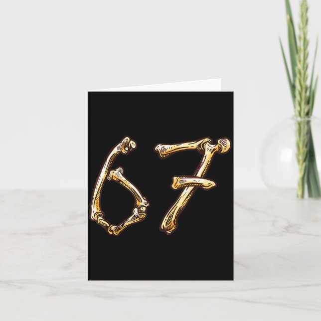 Fun Six Seven 6 7 Meme Design Couples Halloween  Card (Front)