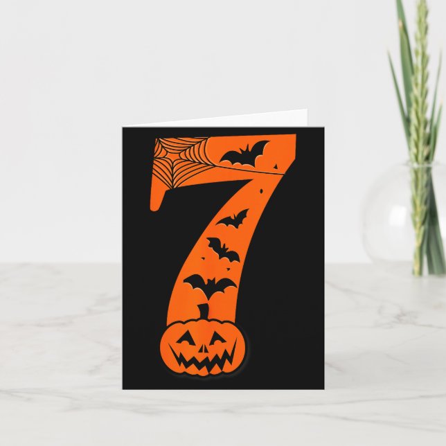 Fun Six Seven 6 7 Meme Design Couples Halloween  Card (Front)