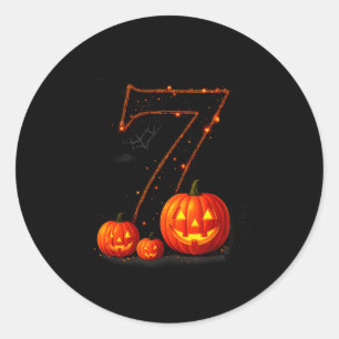 Fun Six Seven 6 7 Meme Design Couples Halloween Classic Round Sticker