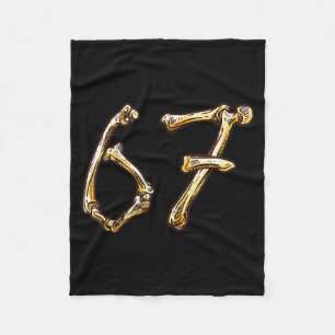 Fun Six Seven 6 7 Meme Design Couples Halloween  Fleece Blanket