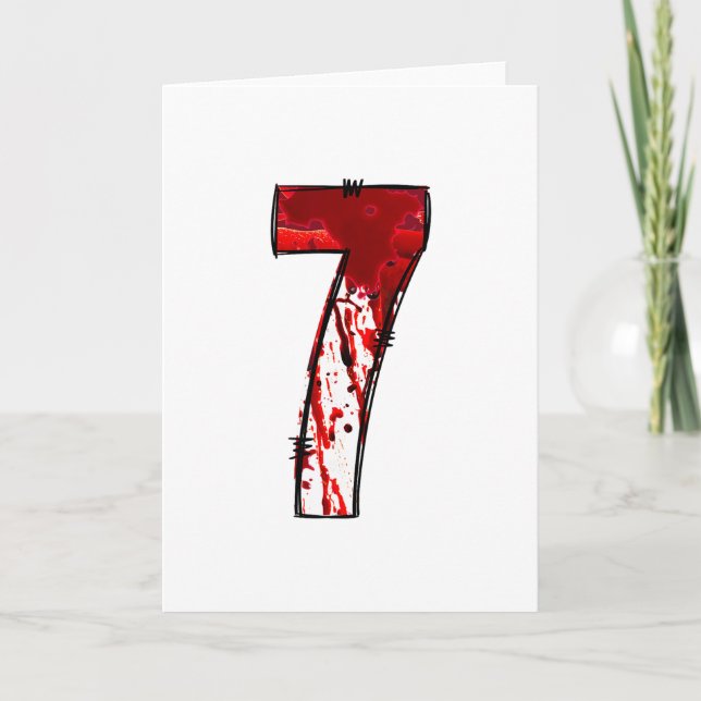 Fun Six Seven 6 7 Meme Design Couples Halloween Ho Card (Front)
