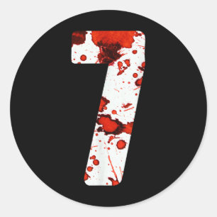 Fun Six Seven 6 7 Meme Design Couples Halloween Ho Classic Round Sticker