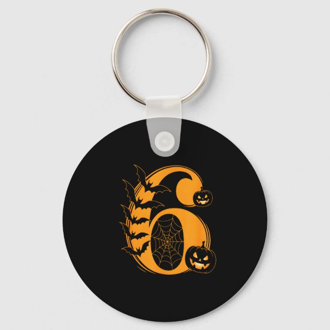 Fun Six Seven 6 7 Meme Design Couples Halloween  Key Ring (Front)