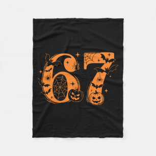 Fun Six Seven 6 7 Meme Design Couples Halloween Lo Fleece Blanket