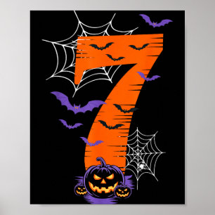 Fun Six Seven 6 7 Meme Design Couples Halloween  Poster