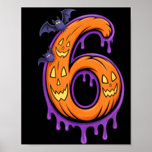 Fun Six Seven 6 7 Meme Design Couples Halloween Poster
