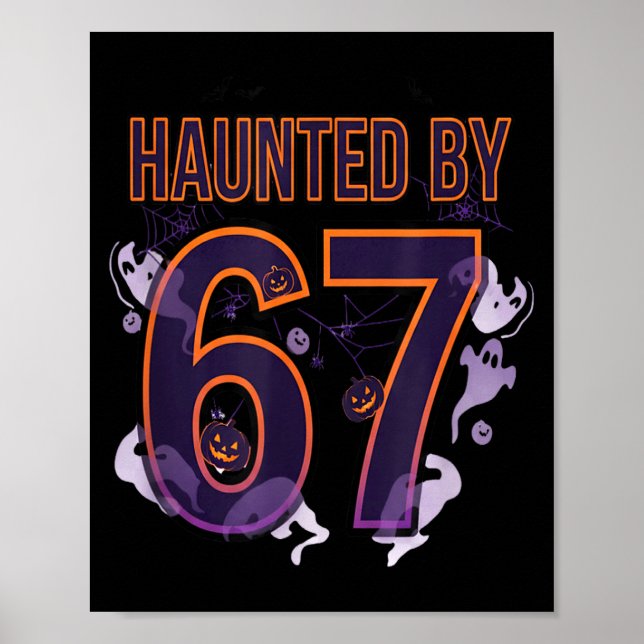 Fun Six Seven 6 7 Meme Design Couples Halloween  Poster (Front)