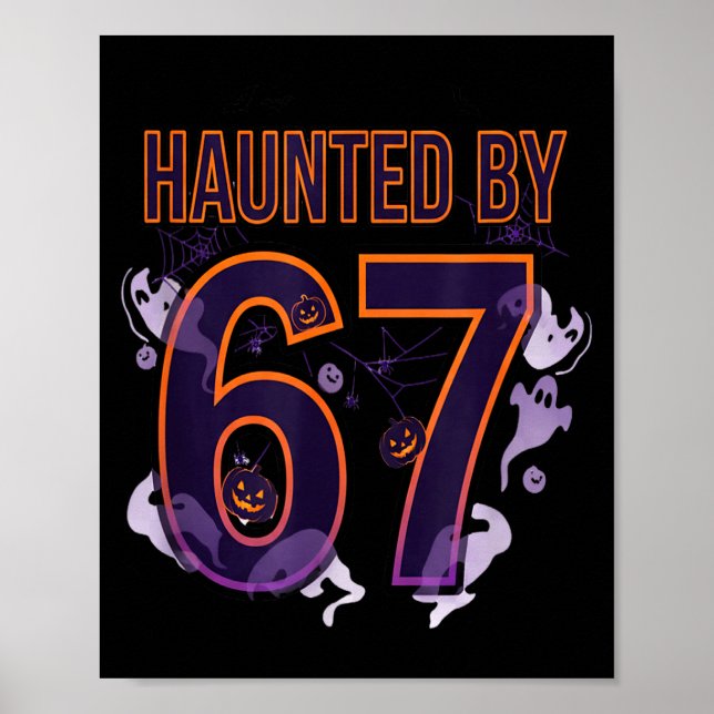 Fun Six Seven 6 7 Meme Design Couples Halloween  Poster (Front)