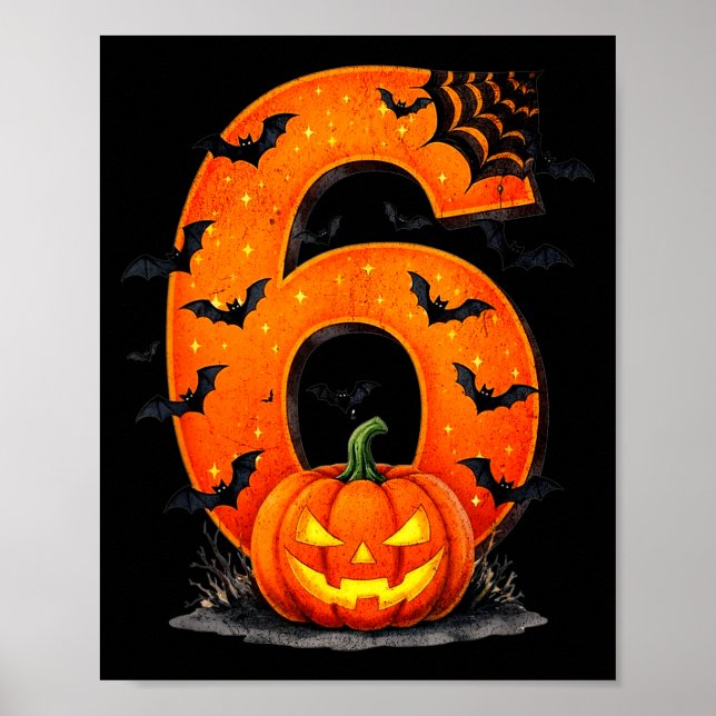 Fun Six Seven 6 7 Meme Design Couples Halloween  Poster (Front)