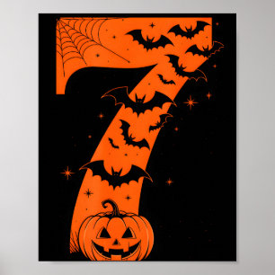 Fun Six Seven 6 7 Meme Design Couples Halloween  Poster