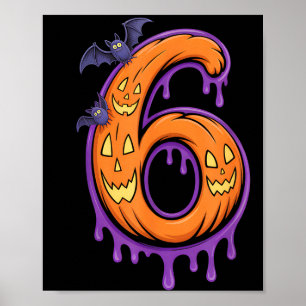 Fun Six Seven 6 7 Meme Design Couples Halloween  Poster