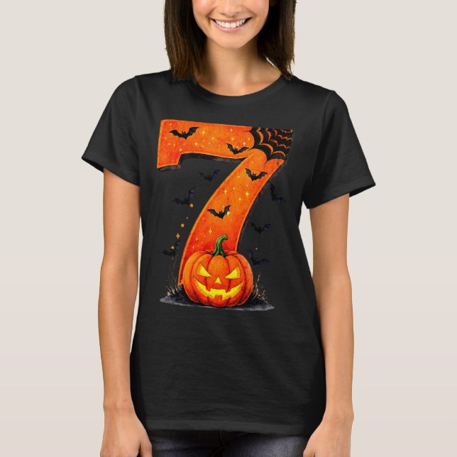 Fun Six Seven 6 7 Meme Design Couples Halloween  T-Shirt (Front)