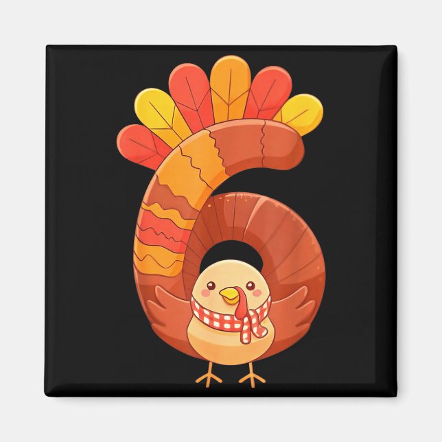 Fun Six Seven 6 7 Meme Design Couples Thanksgiving Magnet (Front)