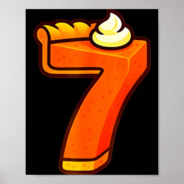 Fun Six Seven 6 7 Meme Design Couples Thanksgiving Poster (Front)