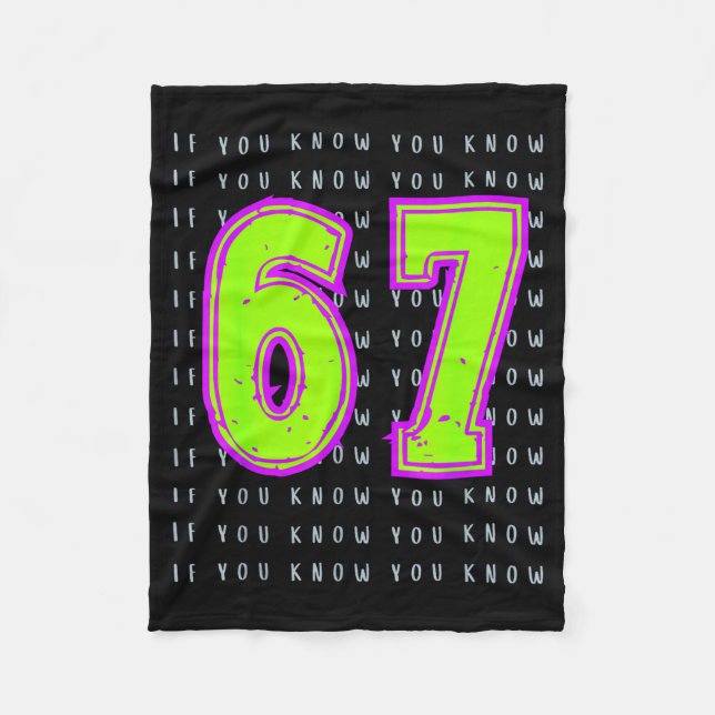 Fun Six Seven 6 7 Meme Design  Fleece Blanket (Front)